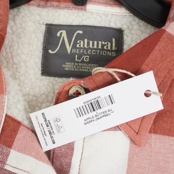 NATURAL REFLECTIONS • Apple Butter Sherpa Plaid Shirt Jacket - Picture 5 of 6